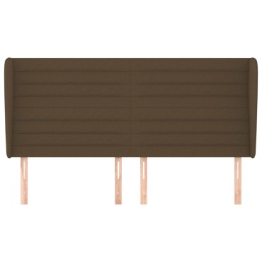 vidaXL Κεφαλάρι με Πτερύγια Σκούρο Καφέ 203x23x118/128cm Υφασμάτινο 1 τεμ.
