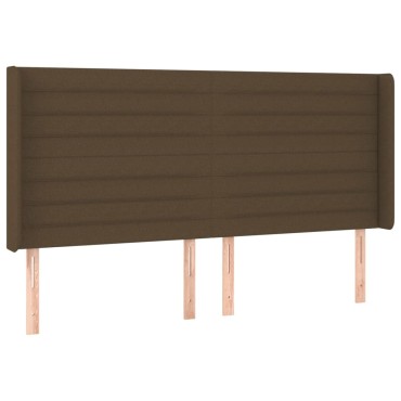 vidaXL Κεφαλάρι με Πτερύγια Σκούρο Καφέ 203x16x118/128cm Υφασμάτινο 1 τεμ.