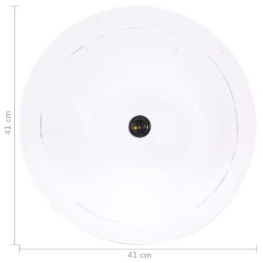vidaXL Φωτιστικό Κρεμαστό Vintage Στρογγυλό 25 W Λευκό 41 εκ. Ε27