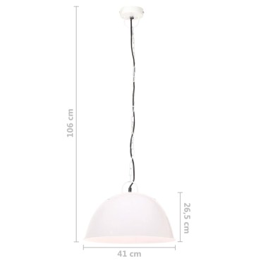 vidaXL Φωτιστικό Κρεμαστό Vintage Στρογγυλό 25 W Λευκό 41 εκ. Ε27