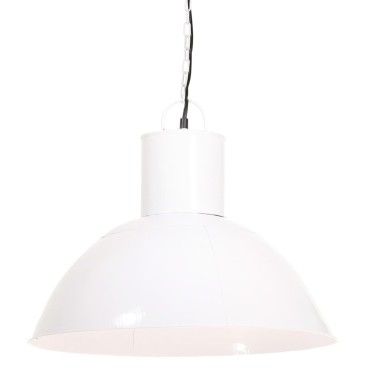 vidaXL Φωτιστικό Κρεμαστό Στρογγυλό 25 W Λευκό 48 εκ. Ε27