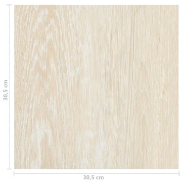 vidaXL Δάπεδο Αυτοκόλλητο Μπεζ 55 τεμ. 5,11 μ² από PVC
