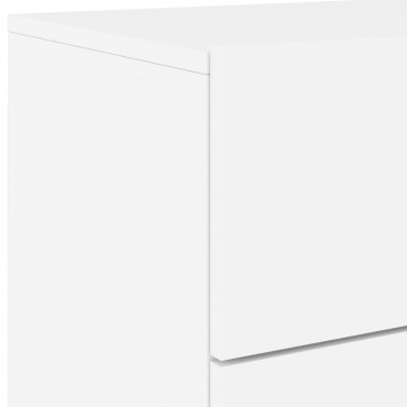 vidaXL Κομοδίνο Επιτοίχιο με Φώτα LED Λευκό 50x39x41cm 1 τεμ.