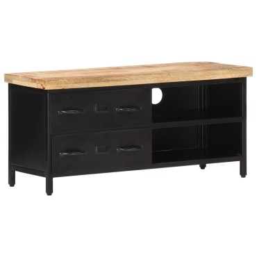 vidaXL Έπιπλο Τηλεόρασης 90x30x41cm από Ακατέργαστο Ξύλο Μάνγκο