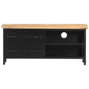 vidaXL Έπιπλο Τηλεόρασης 90x30x41cm από Ακατέργαστο Ξύλο Μάνγκο