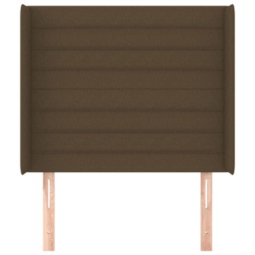 vidaXL Κεφαλάρι με Πτερύγια Σκούρο Καφέ 83x16x118/128cm Υφασμάτινο 1 τεμ.