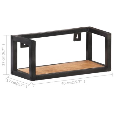 vidaXL Ράφια Τοίχου 2 τεμ. από Μασίφ Ξύλο Ακακίας 40x17x17cm