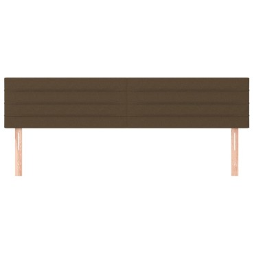 vidaXL Κεφαλάρια Κρεβατιού 2 τεμ. Σκ. Καφέ80x5x78/88cm Υφασμάτινο