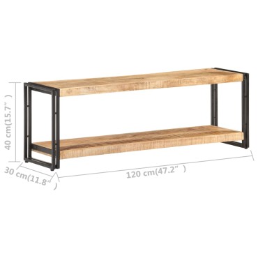 vidaXL Έπιπλο Τηλεόρασης 120x30x40cm από Ακατέργαστο Ξύλο Μάνγκο