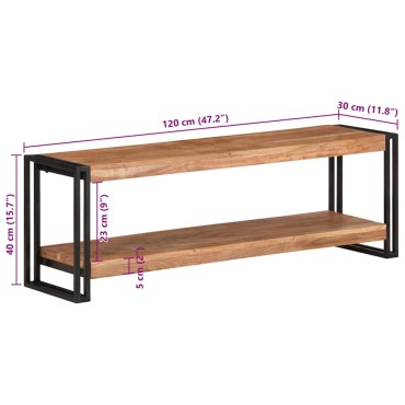 vidaXL Έπιπλο Τηλεόρασης 120x30x40cm από Μασίφ Ξύλο Ακακίας