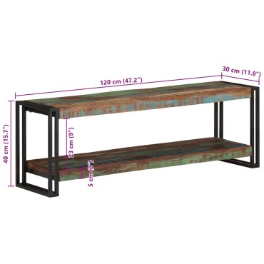 vidaXL Έπιπλο Τηλεόρασης 120x30x40cm από Μασίφ Ανακυκλωμένο Ξύλο