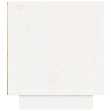 vidaXL Έπιπλο Τηλεόρασης Λευκό 140x35x40cm από Μασίφ Ξύλο Πεύκου