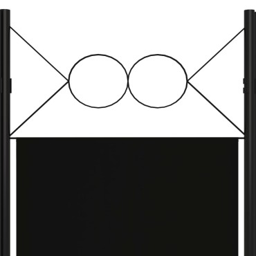 vidaXL Διαχωριστικό Δωματίου με 3 Πάνελ Μαύρο 120x180cm 1 τεμ.