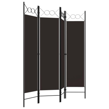 vidaXL Διαχωριστικό Δωματίου με 4 Πάνελ Καφέ 160x180cm 1 τεμ.