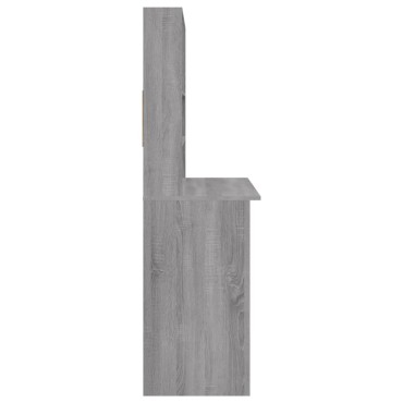 vidaXL Γραφείο με Ράφια Γκρι Sonoma 102x45x148cm Επεξεργασμένο Ξύλο 1 τεμ.