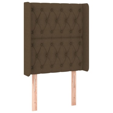 vidaXL Κεφαλάρι με Πτερύγια Σκούρο Καφέ 83x16x118/128cm Υφασμάτινο 1 τεμ.