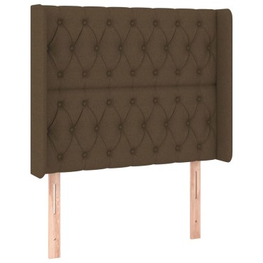 vidaXL Κεφαλάρι με Πτερύγια Σκούρο Καφέ 103x16x118/128cm Υφασμάτινο 1 τεμ.