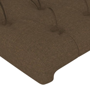 vidaXL Κεφαλάρι με Πτερύγια Σκούρο Καφέ 103x16x118/128cm Υφασμάτινο 1 τεμ.