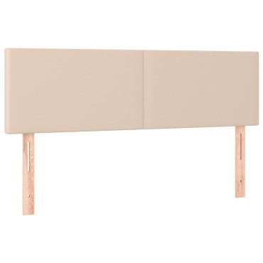 vidaXL Κρεβάτι Boxspring με Στρώμα Καπουτσίνο 140x200εκ.από Συνθ.Δέρμα