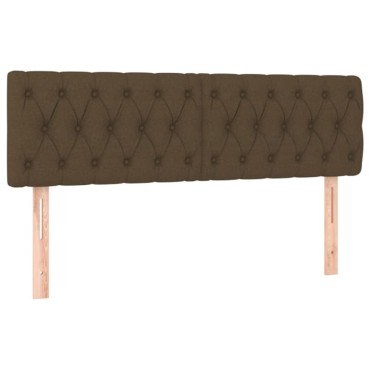 vidaXL Κρεβάτι Boxspring με Στρώμα Σκούρο Καφέ 160x200 εκ Υφασμάτινο