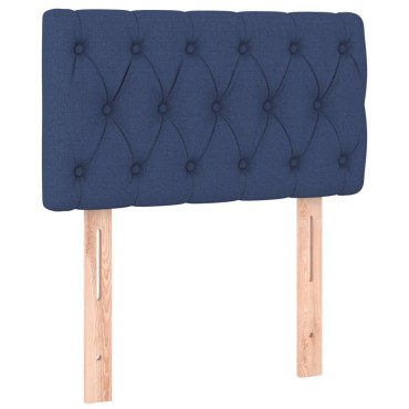 vidaXL Κεφαλάρι Κρεβατιού Μπλε 80x7x78/88cm Υφασμάτινο 1 τεμ.