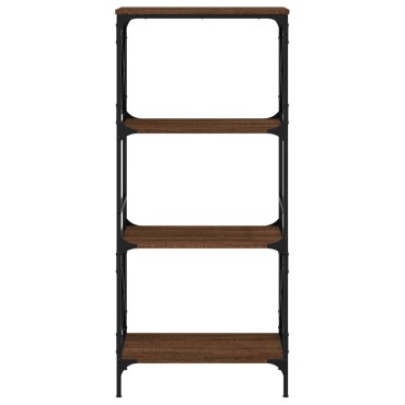 vidaXL Βιβλιοθήκη 4 Επιπέδων Καφέ Δρυς 59x35x132cm Επεξεργ. Ξύλο 1 τεμ.