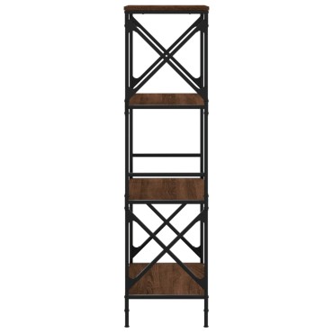 vidaXL Βιβλιοθήκη 4 Επιπέδων Καφέ Δρυς 59x35x132cm Επεξεργ. Ξύλο 1 τεμ.
