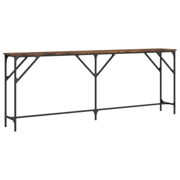 vidaXL Τραπέζι Κονσόλα Καπνιστή Δρυς 200x29x75cm Επεξεργασμένο Ξύλο 1 τεμ.