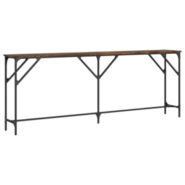 vidaXL Τραπέζι Κονσόλα Καπνιστή Δρυς 200x29x75cm Επεξεργασμένο Ξύλο 1 τεμ.