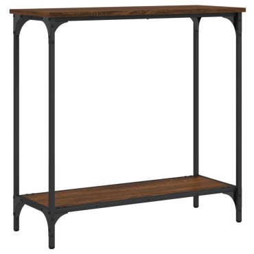 vidaXL Τραπέζι Κονσόλα Καφέ Δρυς 75x30,5x75cm από Επεξεργ. Ξύλο 1 τεμ.