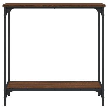 vidaXL Τραπέζι Κονσόλα Καφέ Δρυς 75x30,5x75cm από Επεξεργ. Ξύλο 1 τεμ.