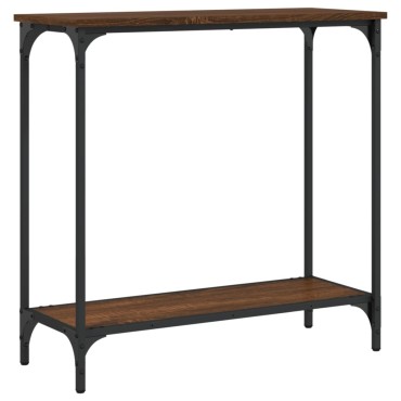 vidaXL Τραπέζι Κονσόλα Καφέ Δρυς 75x30,5x75cm από Επεξεργ. Ξύλο 1 τεμ.