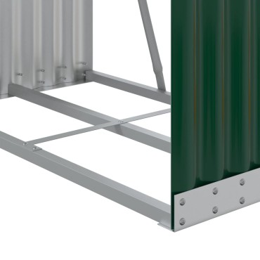 vidaXL Ξυλοθήκη Πράσινη 80 x 45 x 190 εκ. από Γαλβανισμένο Ατσάλι