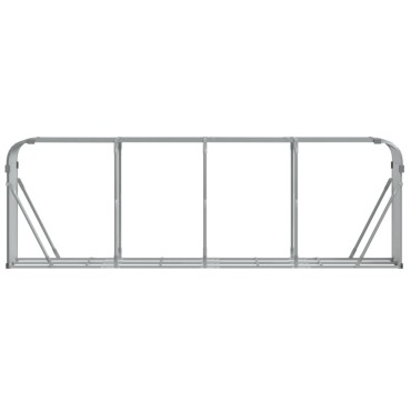 vidaXL Ξυλοθήκη Αν. Γκρι 300x45x100 εκ. από Γαλβανισμένο Ατσάλι