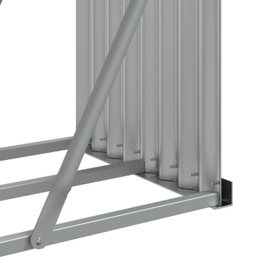 vidaXL Ξυλοθήκη Αν. Γκρι 300x45x100 εκ. από Γαλβανισμένο Ατσάλι