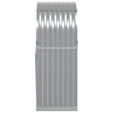 vidaXL Ξυλοθήκη Ανοιχτό Γκρι 80 x 45 x 120 εκ. από Γαλβανισμένο Ατσάλι