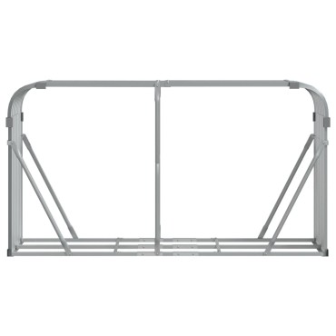 vidaXL Ξυλοθήκη Αν. Γκρι 180 x 45 x 100 εκ. από Γαλβανισμένο Ατσάλι