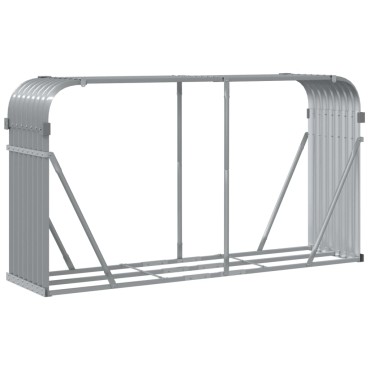 vidaXL Ξυλοθήκη Αν. Γκρι 180 x 45 x 100 εκ. από Γαλβανισμένο Ατσάλι