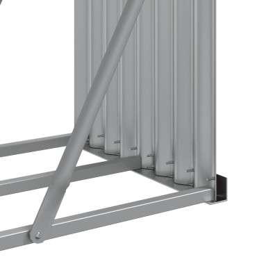 vidaXL Ξυλοθήκη Αν. Γκρι 180 x 45 x 100 εκ. από Γαλβανισμένο Ατσάλι