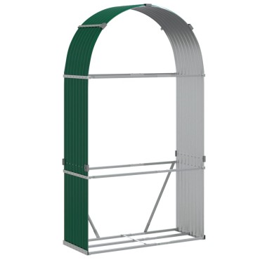 vidaXL Ξυλοθήκη Πράσινη 120 x 45 x 210 εκ. από Γαλβανισμένο Ατσάλι