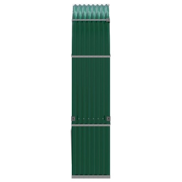 vidaXL Ξυλοθήκη Πράσινη 120 x 45 x 210 εκ. από Γαλβανισμένο Ατσάλι