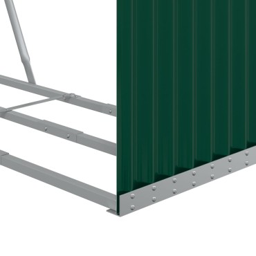 vidaXL Ξυλοθήκη Πράσινη 120 x 45 x 210 εκ. από Γαλβανισμένο Ατσάλι