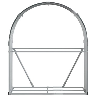 vidaXL Ξυλοθήκη Ανθρακί 120x45x140 εκ. από Γαλβανισμένο Ατσάλι