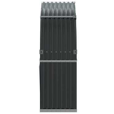 vidaXL Ξυλοθήκη Ανθρακί 120x45x140 εκ. από Γαλβανισμένο Ατσάλι