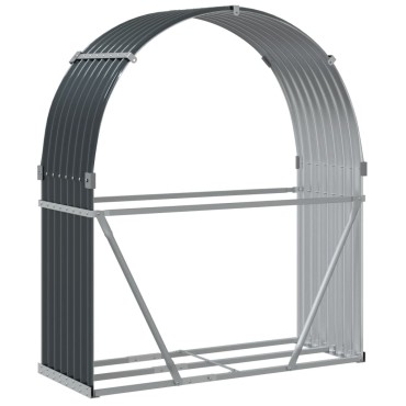 vidaXL Ξυλοθήκη Ανθρακί 120x45x140 εκ. από Γαλβανισμένο Ατσάλι