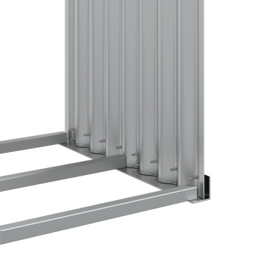 vidaXL Ξυλοθήκη Ανθρακί 120x45x140 εκ. από Γαλβανισμένο Ατσάλι