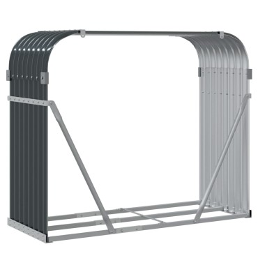 vidaXL Ξυλοθήκη Ανθρακί 120x45x100 εκ. από Γαλβανισμένο Ατσάλι