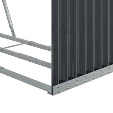 vidaXL Ξυλοθήκη Ανθρακί 120x45x100 εκ. από Γαλβανισμένο Ατσάλι