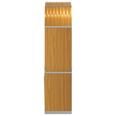vidaXL Ξυλοθήκη Αν. Καφέ 80x45x190 εκ. από Γαλβανισμένο Ατσάλι