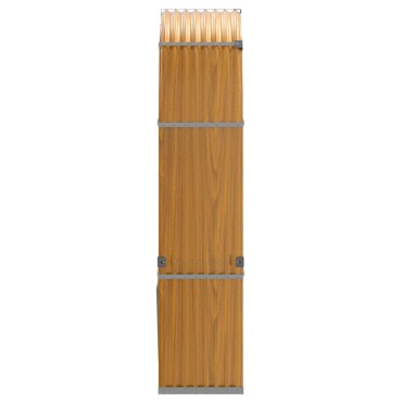 vidaXL Ξυλοθήκη Αν. Καφέ 120x45x210 εκ. από Γαλβανισμένο Ατσάλι
